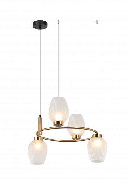 Люстра MDM-5919/4 BRO+W латунь 4x40W G9 d400 h1000, HAO24